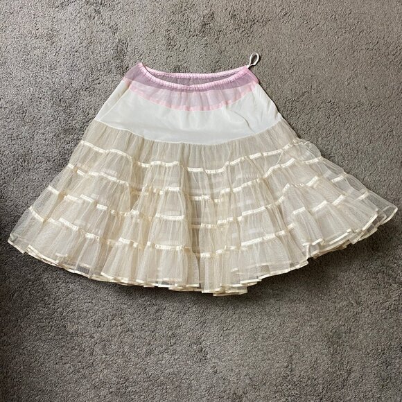 vintage handmade 50's poodle skirt a-line with crinoline - Picture 9 of 12